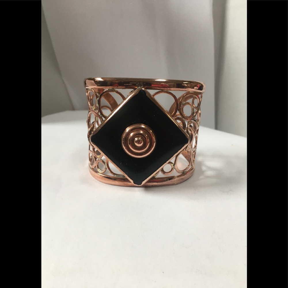 Amazing Handmade Copper & Black Onyx Cuff